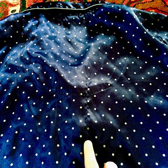 🌙 PINK Silk Pajama Top - Polka Dot - Picture 7 of 9